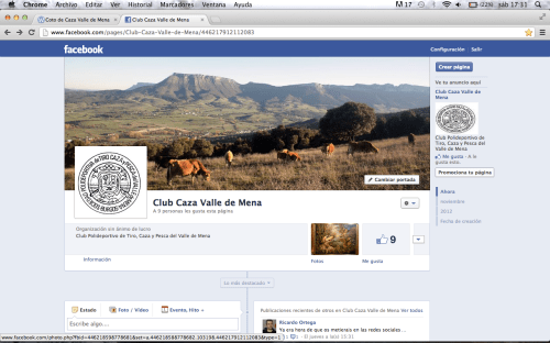 Facebook coto de caza valle de mena