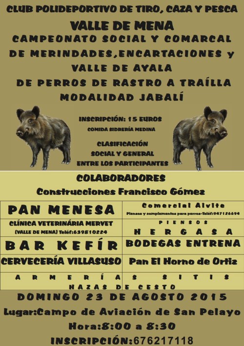 Campeonato de perros de rastro sobre jabalí Valle de Mena