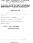 Por la presente se le convoca a la Asamblea General Ordinaria de
